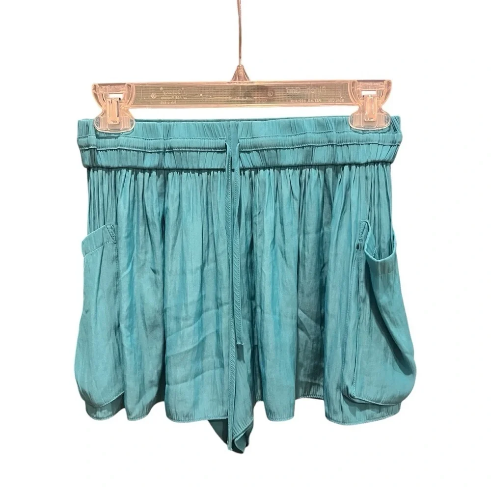 Ramy Brook Austin Shorts Lightweight Butterfly in Lagoon Blue Teal Small